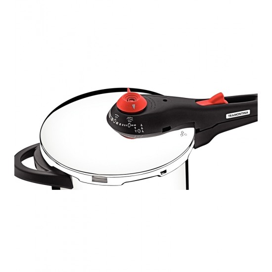 Panela 4,5 Litros 22cm De Pressão Solar De Aço Inox Tramontina Fundo Triplo